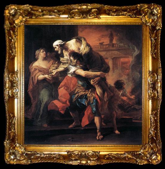 framed  LOO, Carle van Aeneas Carrying Anchises sg, ta009-2
